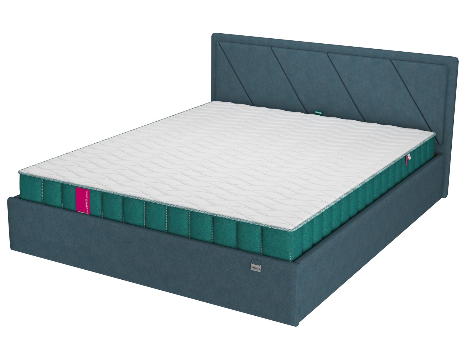 Кровать двуспальная с подъемным механизмом Simpler Pattern 160х200