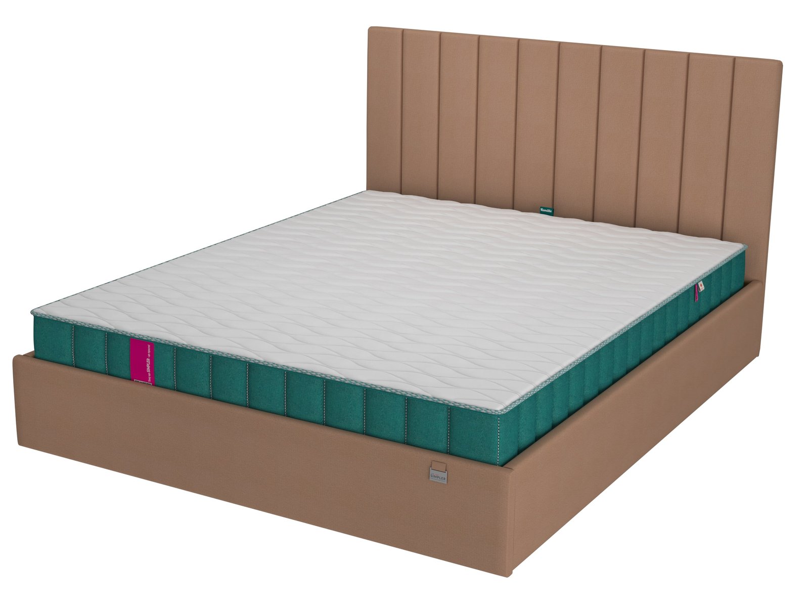 Кровать двуспальная с подъемным механизмом Simpler Symmetry 160х200